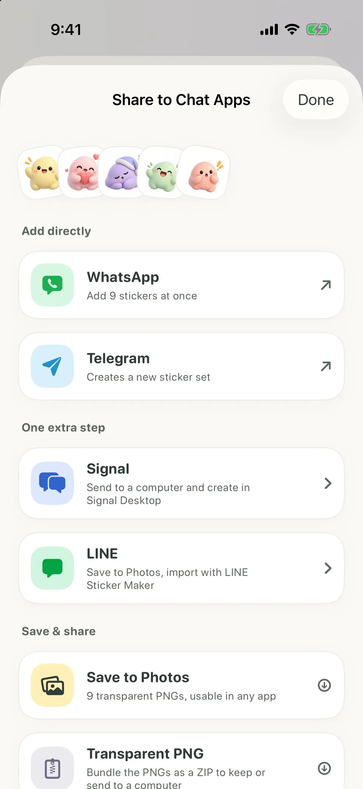Sticki — Send them anywhere you chat