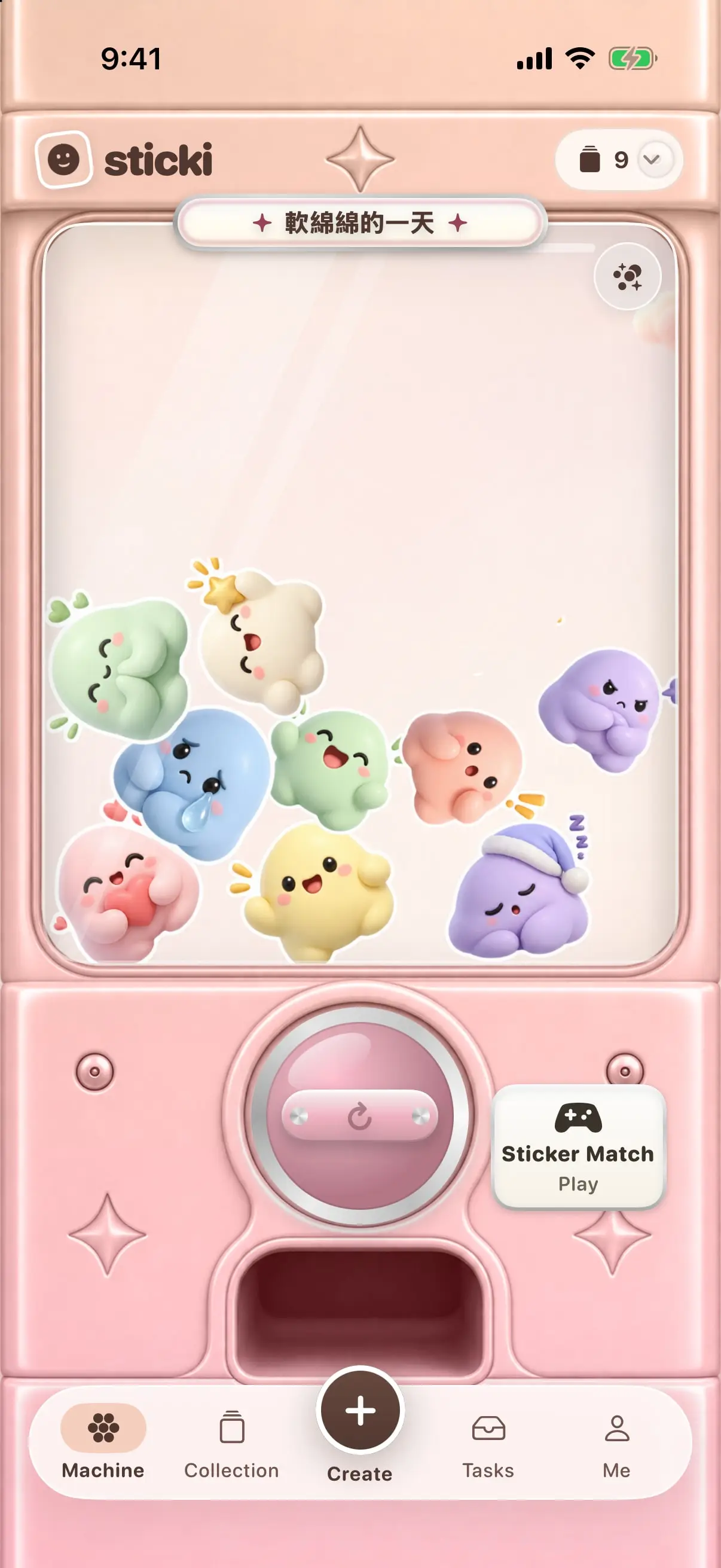 Sticki — Six machines, one for every mood
