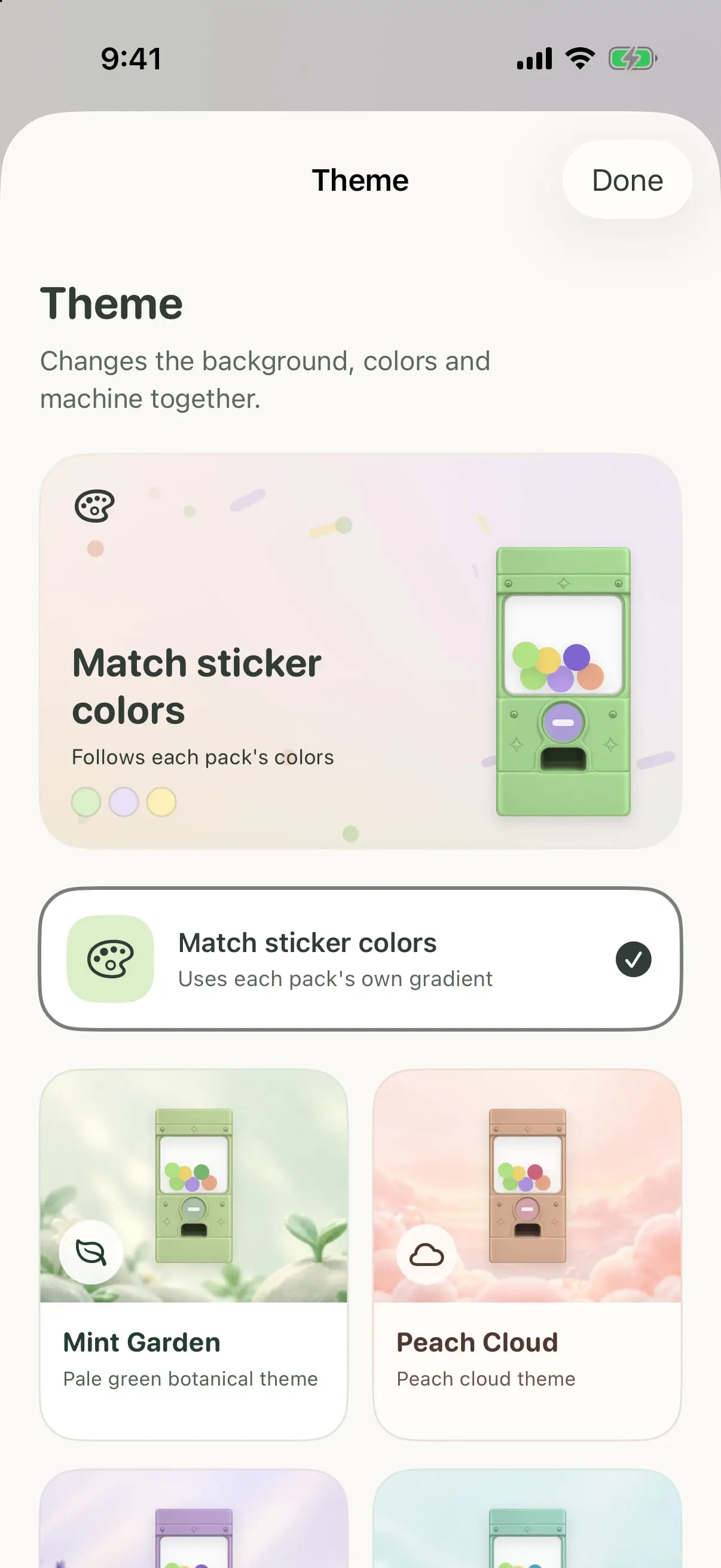 Sticki — Six machines, one for every mood
